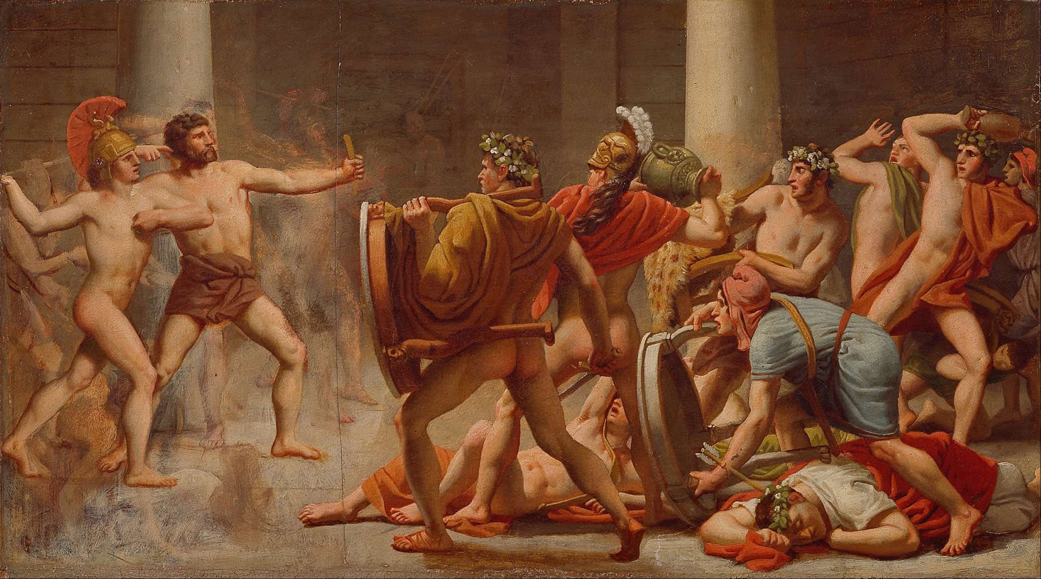 Ulysses Revenge On Penelopes Suitors by Christoffer Wilhelm Eckersberg