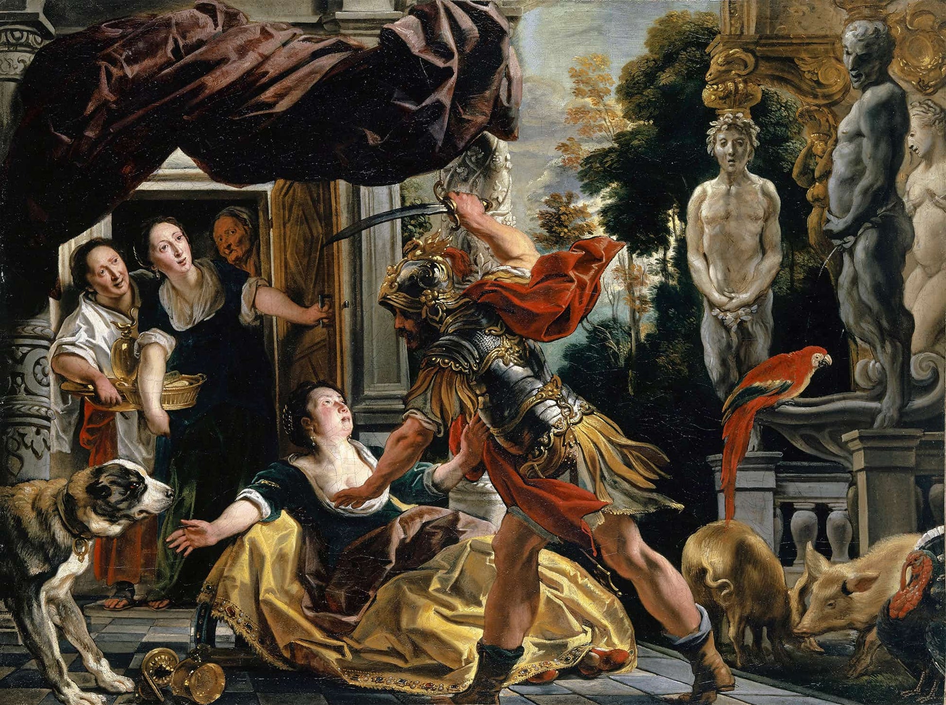 Ulysses Threatening Circe Around by Jacob Jordaens