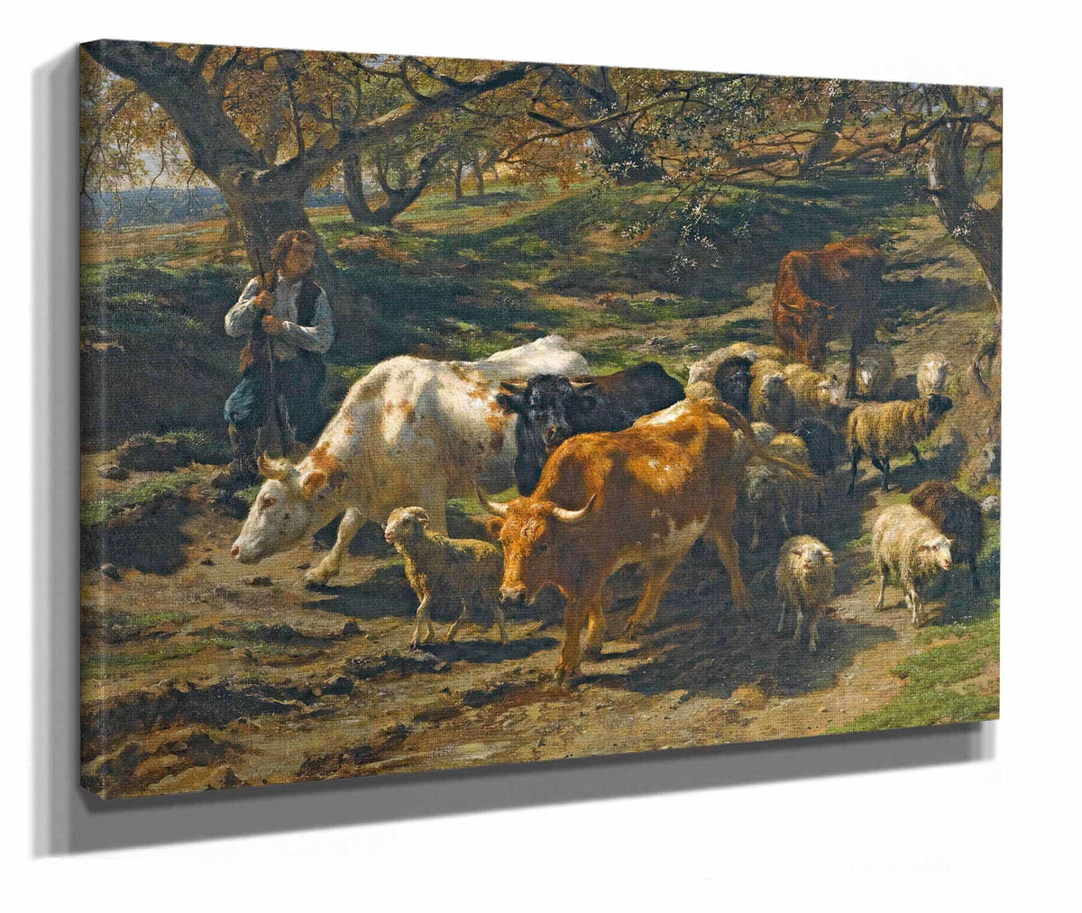Un Berger Avec Son Troupeau by Rosa Bonheur