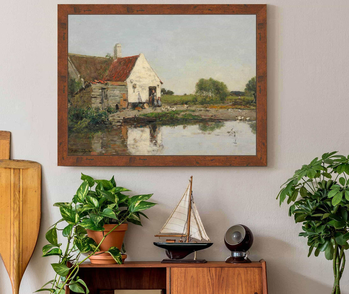 Un Coin De Ferme Aux Environs De Dunkerque by Eugene Boudin