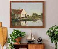 Un Coin De Ferme Aux Environs De Dunkerque by Eugene Boudin