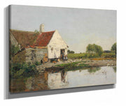 Un Coin De Ferme Aux Environs De Dunkerque by Eugene Boudin