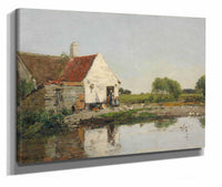 Un Coin De Ferme Aux Environs De Dunkerque by Eugene Boudin