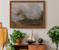 Un Coup De Vent Au Bord De La Mer by Jean Baptiste Camille Corot