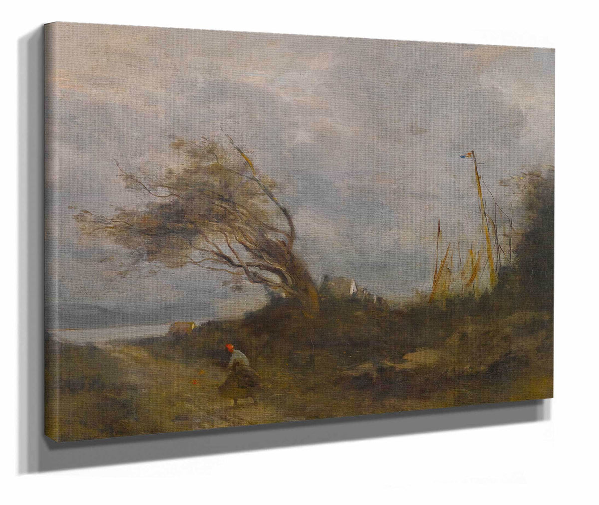 Un Coup De Vent Au Bord De La Mer by Jean Baptiste Camille Corot