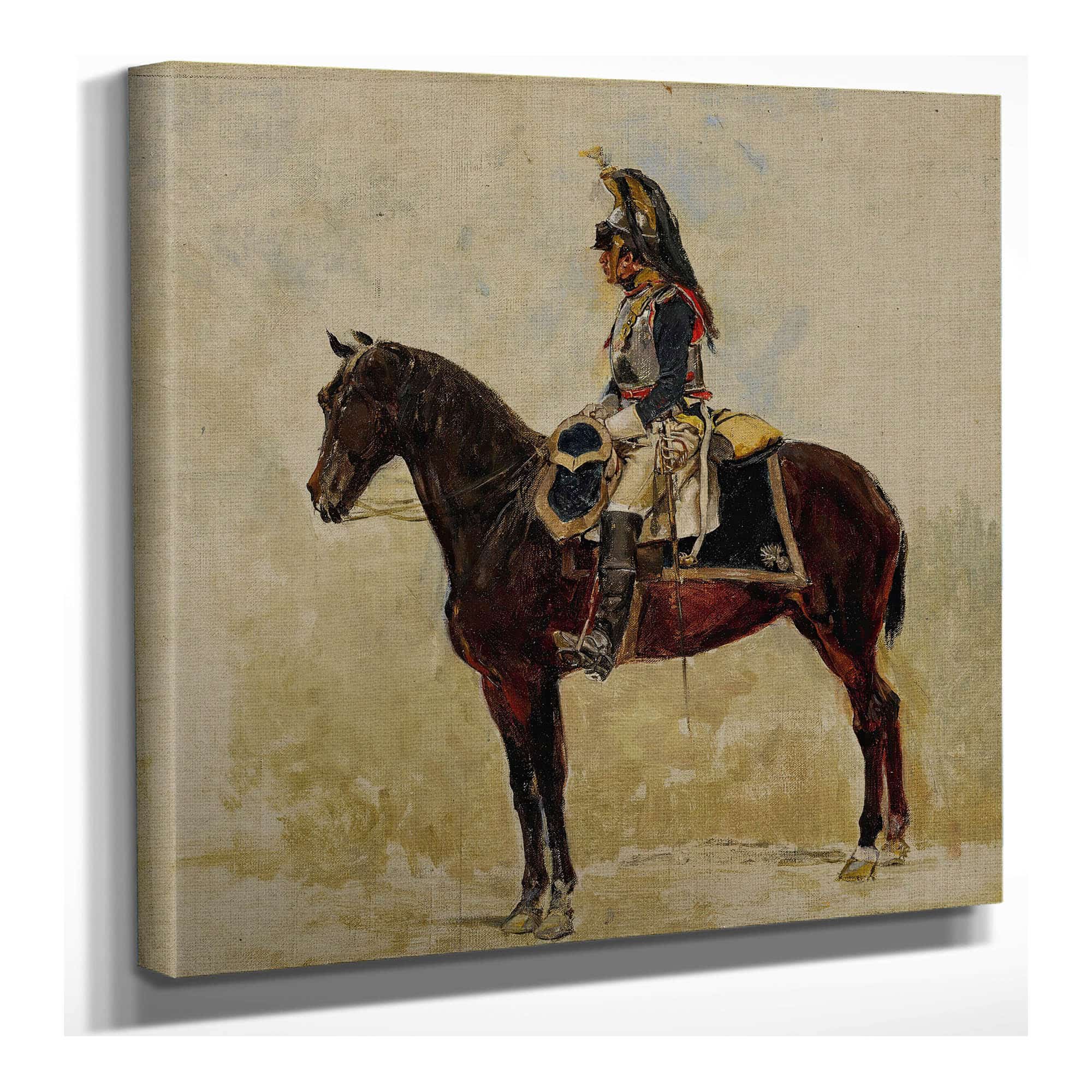 Un Cuirassier by Ernest Meissonier