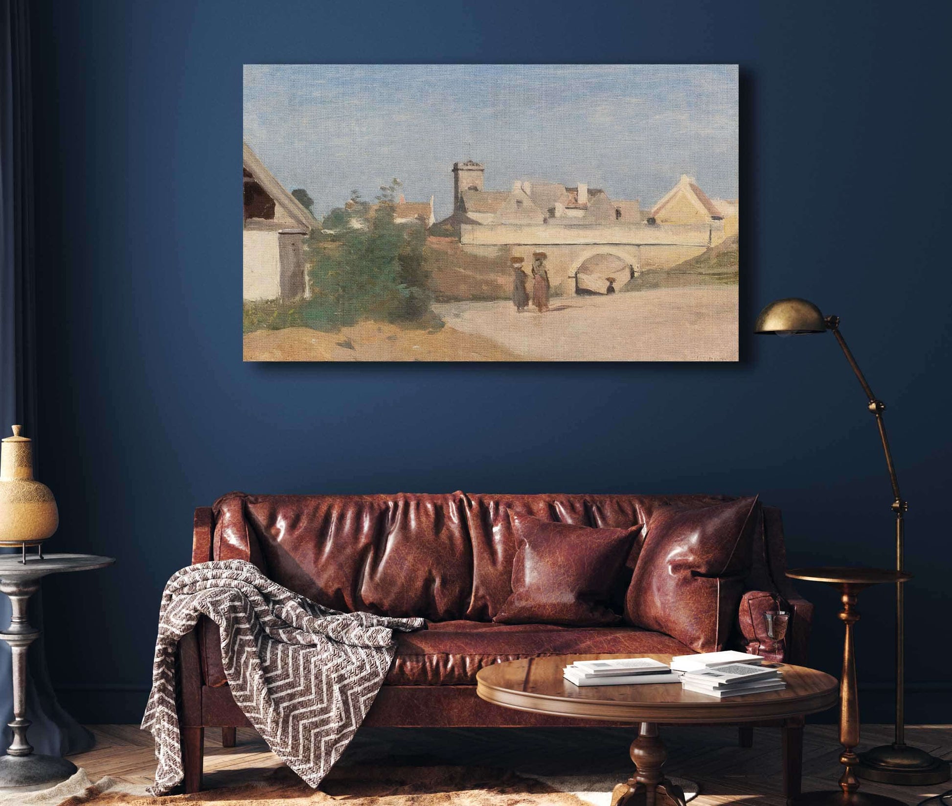 Un Faubourg De Ville by Jean Baptiste Camille Corot