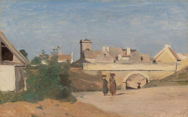 Un Faubourg De Ville by Jean Baptiste Camille Corot