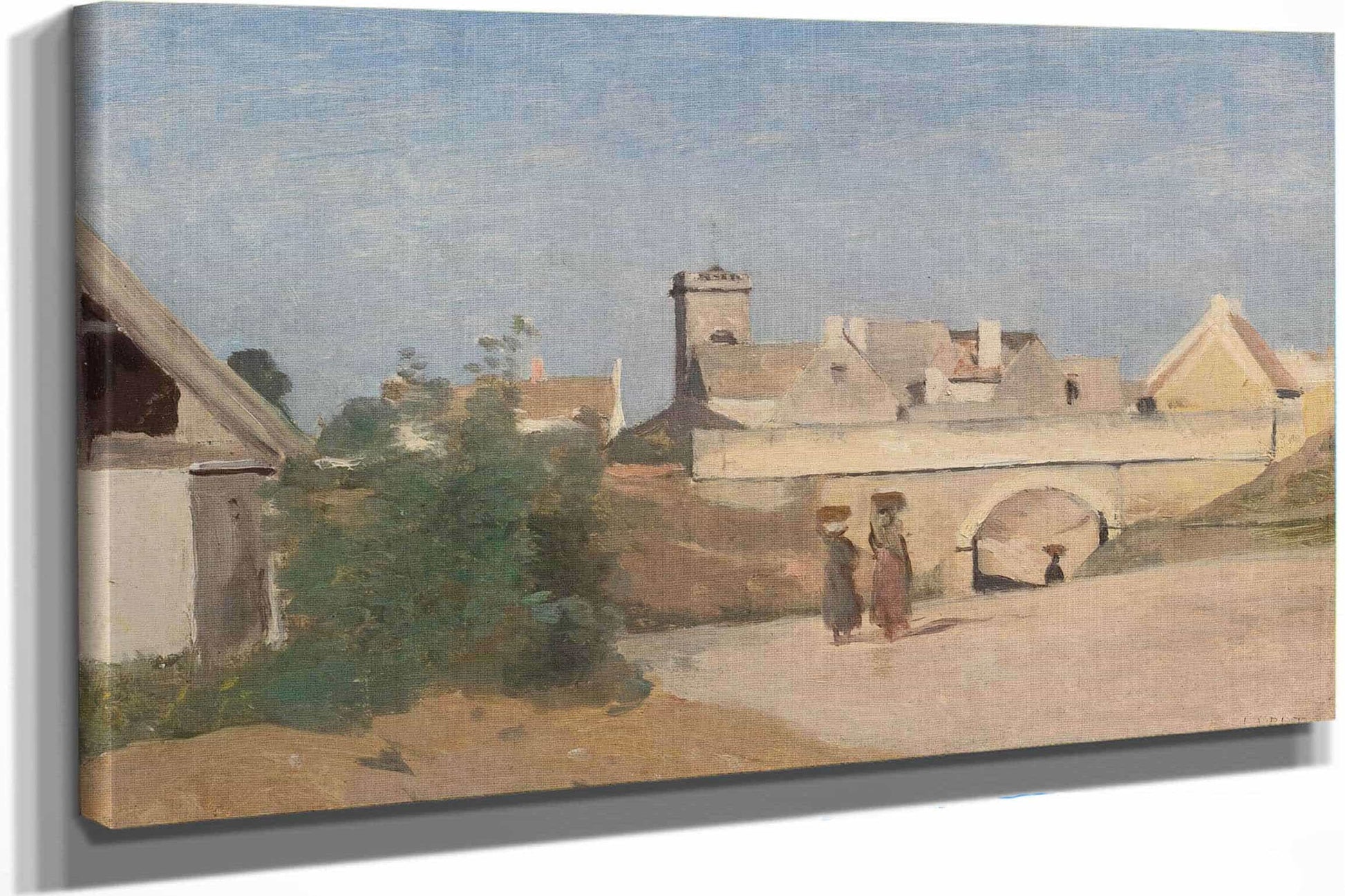 Un Faubourg De Ville by Jean Baptiste Camille Corot