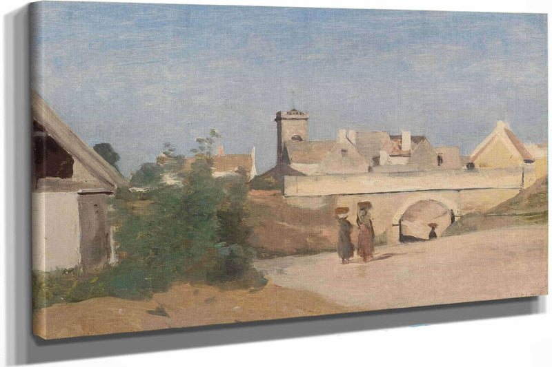 Un Faubourg De Ville by Jean Baptiste Camille Corot