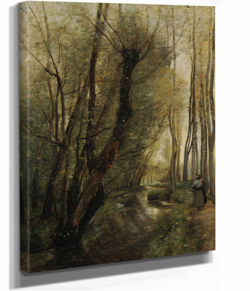Un Ruisseau Environs De Beauvais by Jean Baptiste Camille Corot