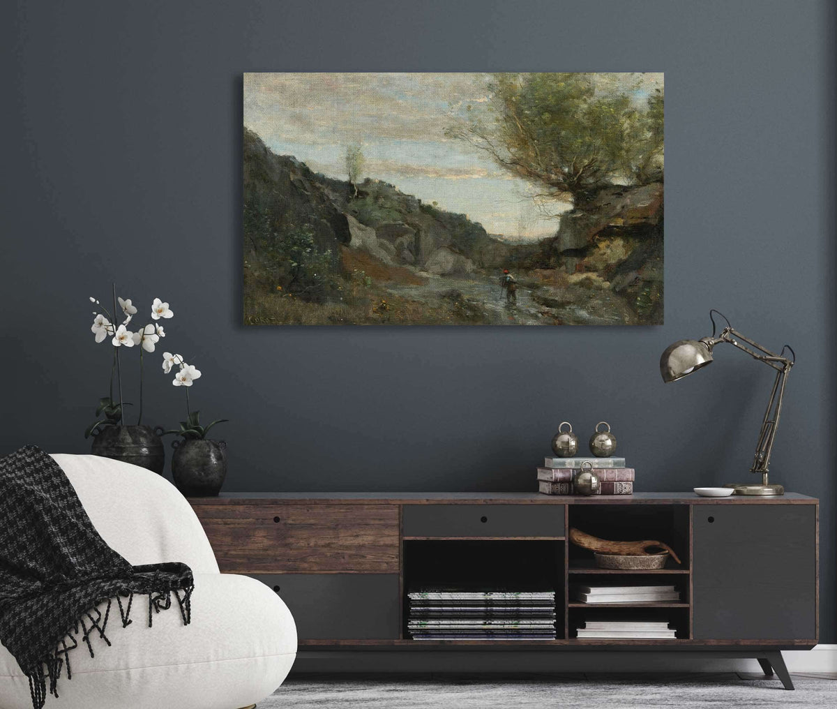 Un Torrent Des Abruzzes by Jean Baptiste Camille Corot