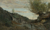 Un Torrent Des Abruzzes by Jean Baptiste Camille Corot