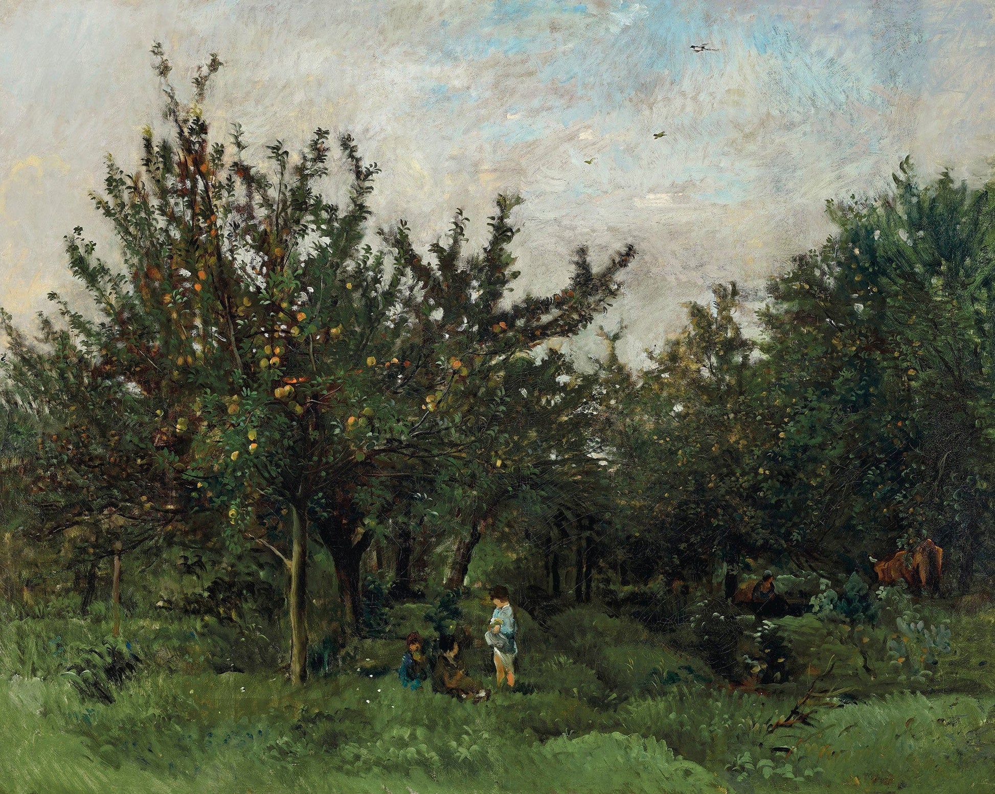 Un Verger by Charles Francois Daubigny