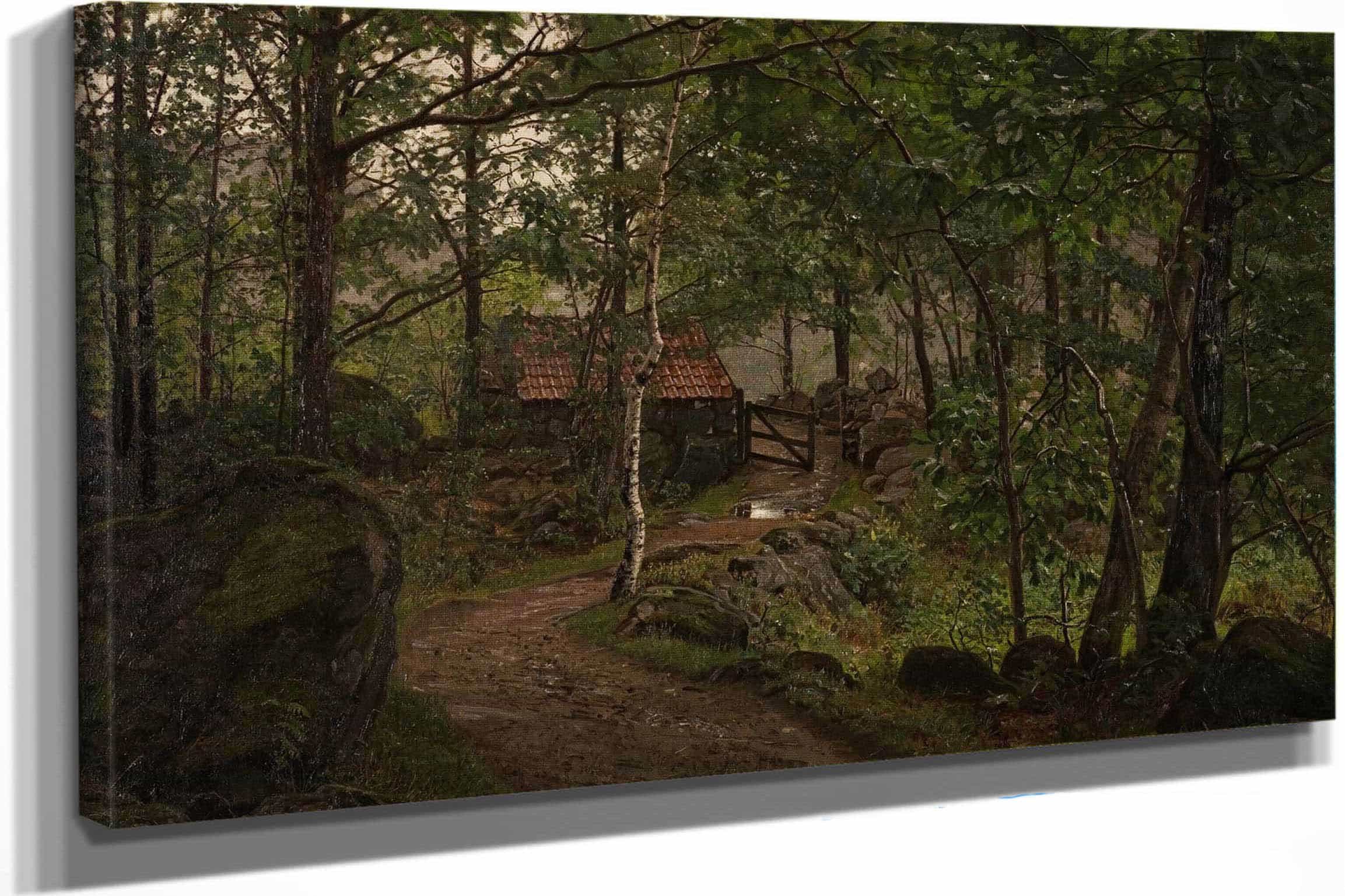 Under Traerne Hoven Ved Mandal by Amaldus Nielsen