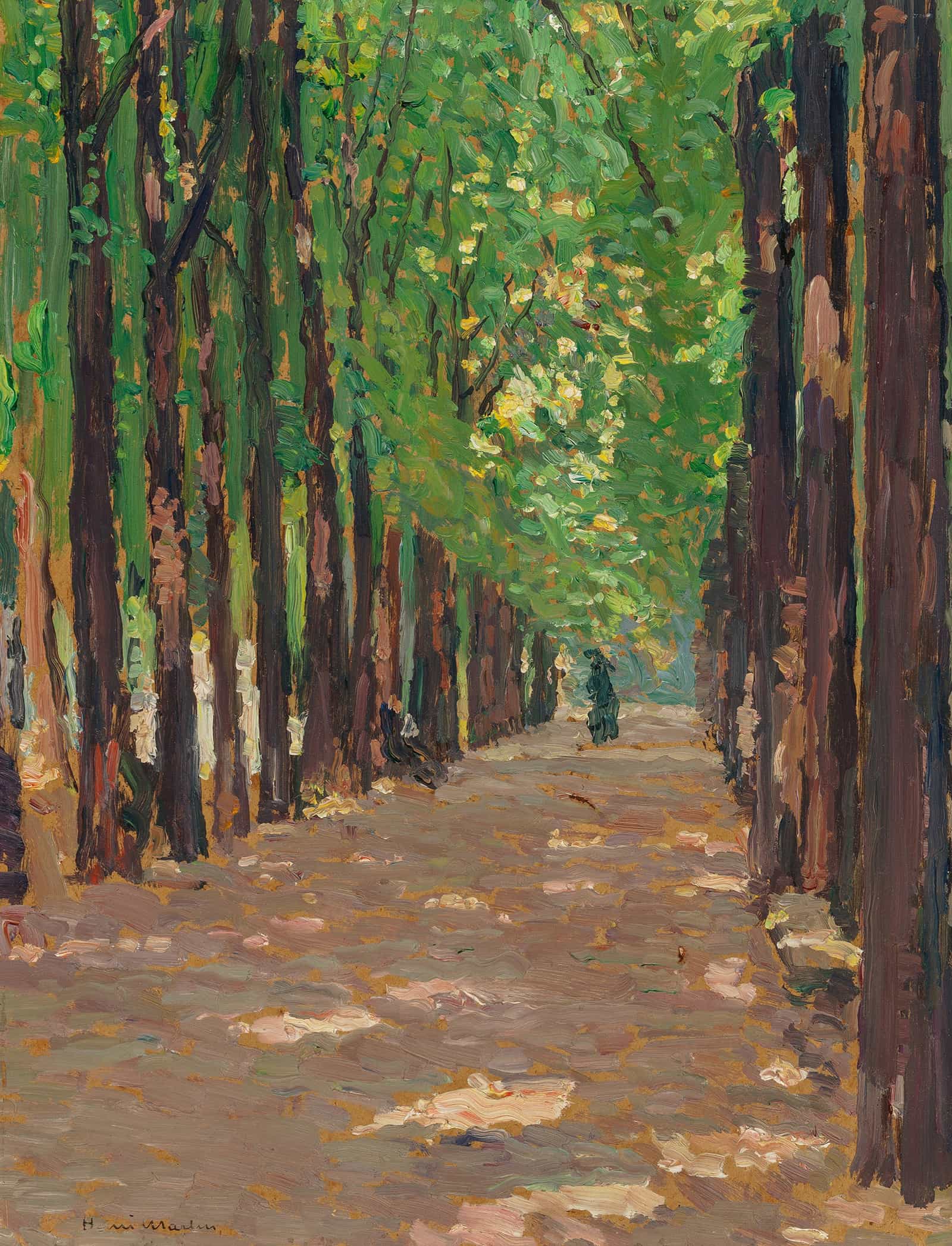 Une Allee Dans Le Parc Du Chateau De Versailles by Henri Martin