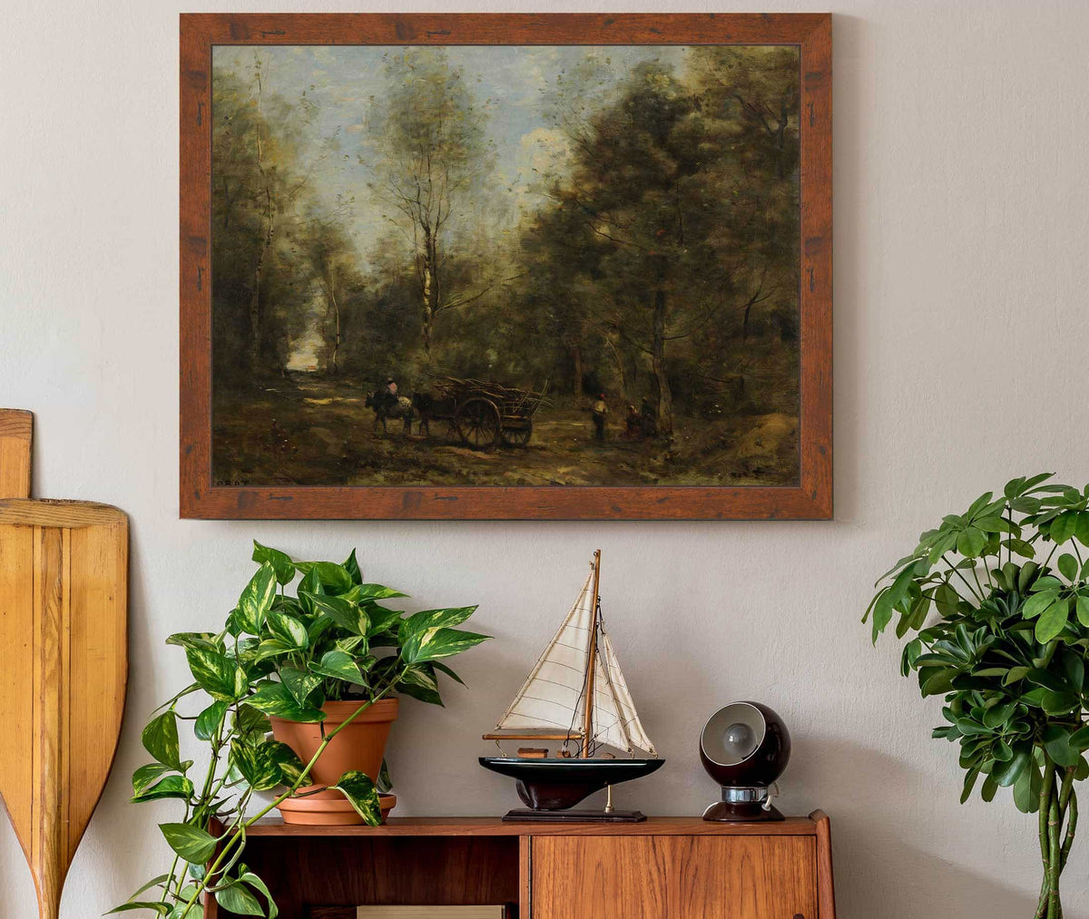 Une Allee Dans Les Bois De Wagnonville by Jean Baptiste Camille Corot