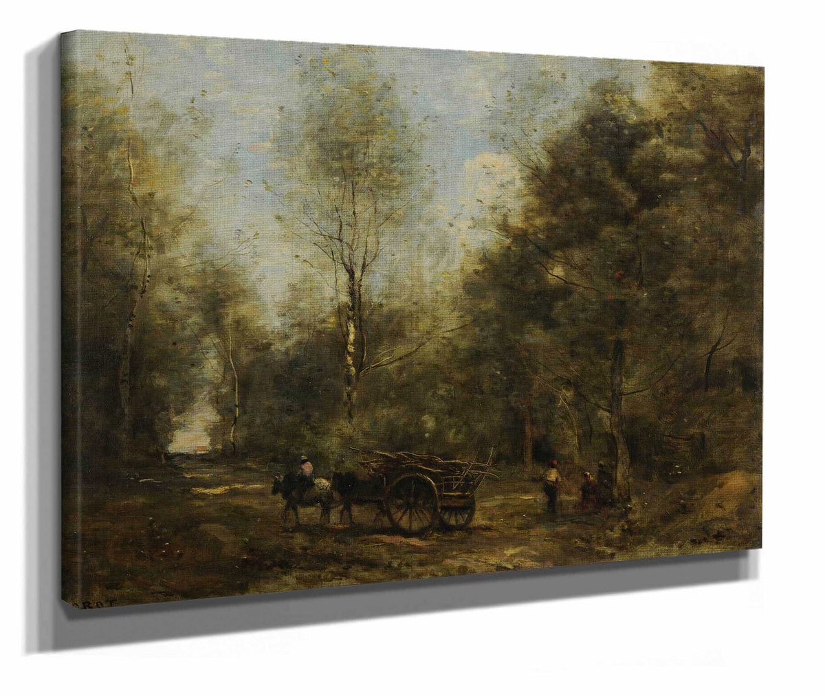 Une Allee Dans Les Bois De Wagnonville by Jean Baptiste Camille Corot