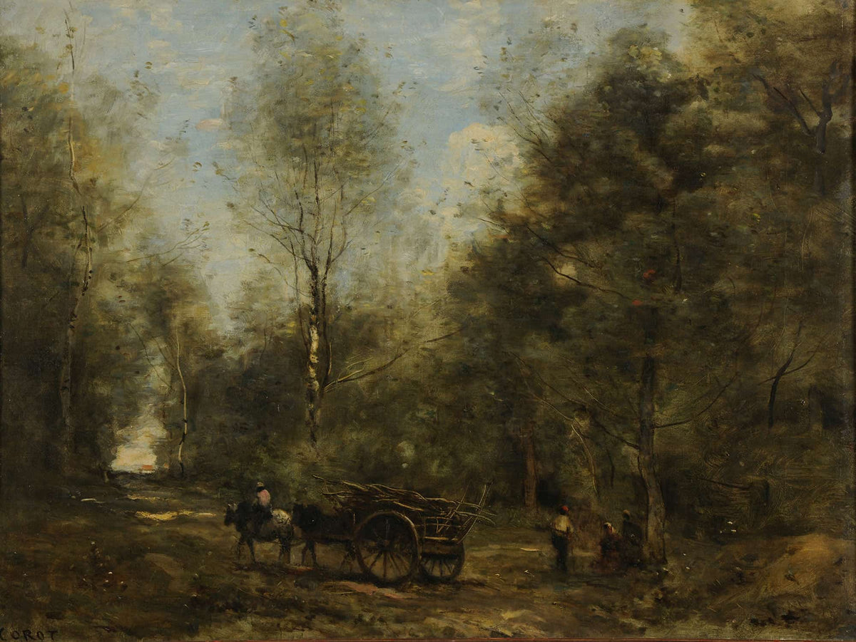 Une Allee Dans Les Bois De Wagnonville by Jean Baptiste Camille Corot