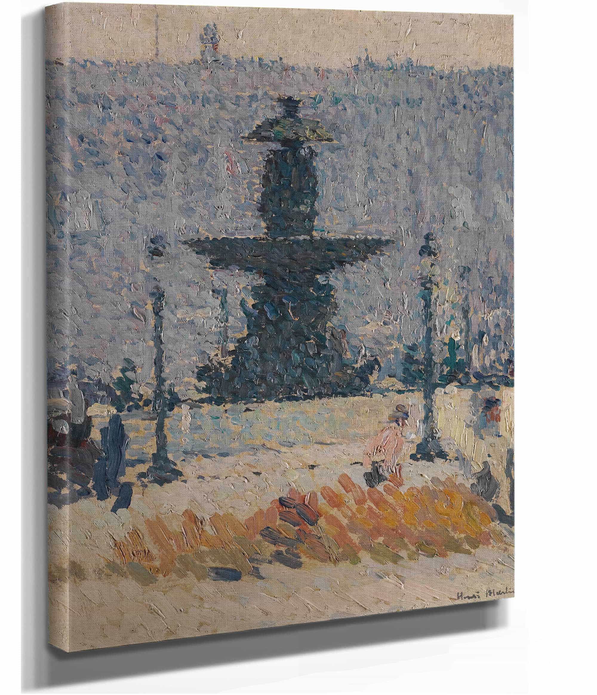 Une Des Fontaines De La Place De La Concorde A Paris by Henri Martin