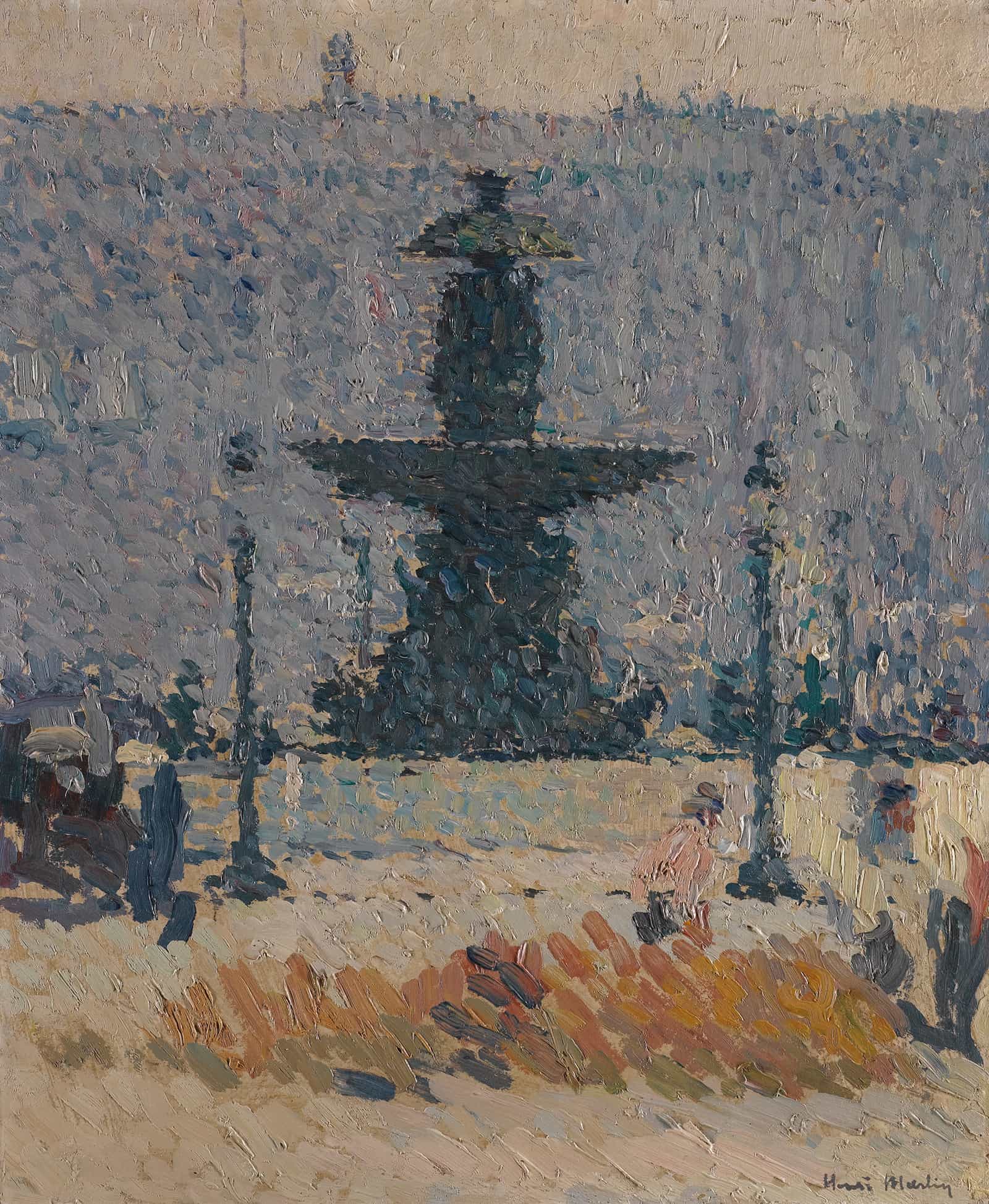 Une Des Fontaines De La Place De La Concorde A Paris by Henri Martin