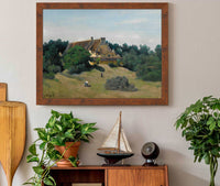 Une Ferme A Saint Martin Du Bon Fosse Pres De Saint Lo by Jean Baptiste Camille Corot