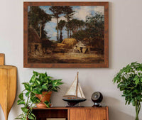 Une Ferme Bretonne by Eugene Boudin