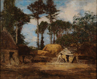 Une Ferme Bretonne by Eugene Boudin