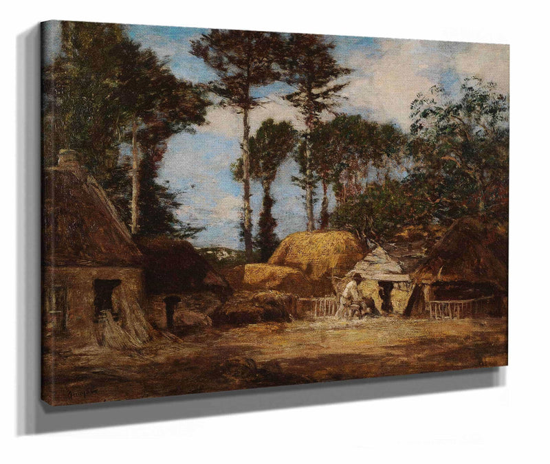 Une Ferme Bretonne by Eugene Boudin