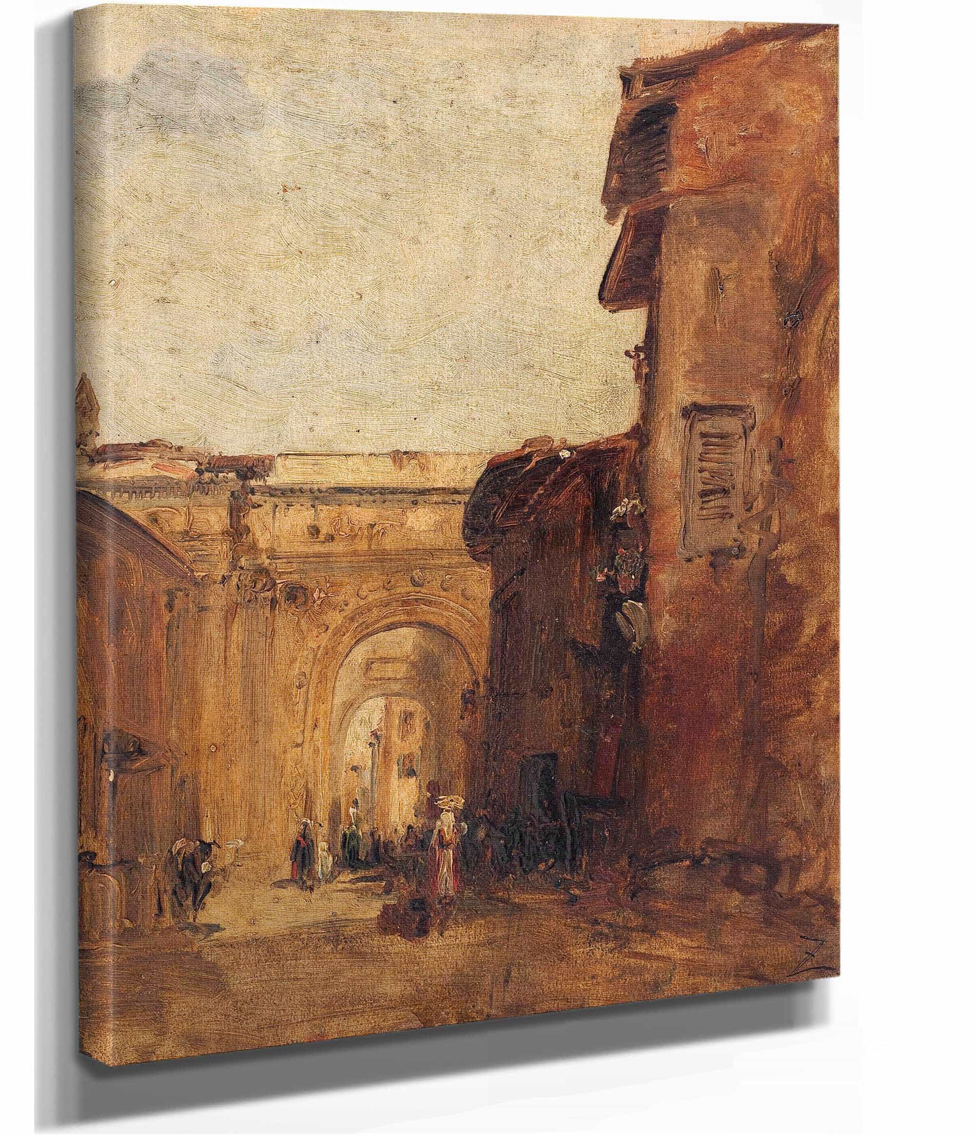 Une Rue A Florence by Felix Ziem
