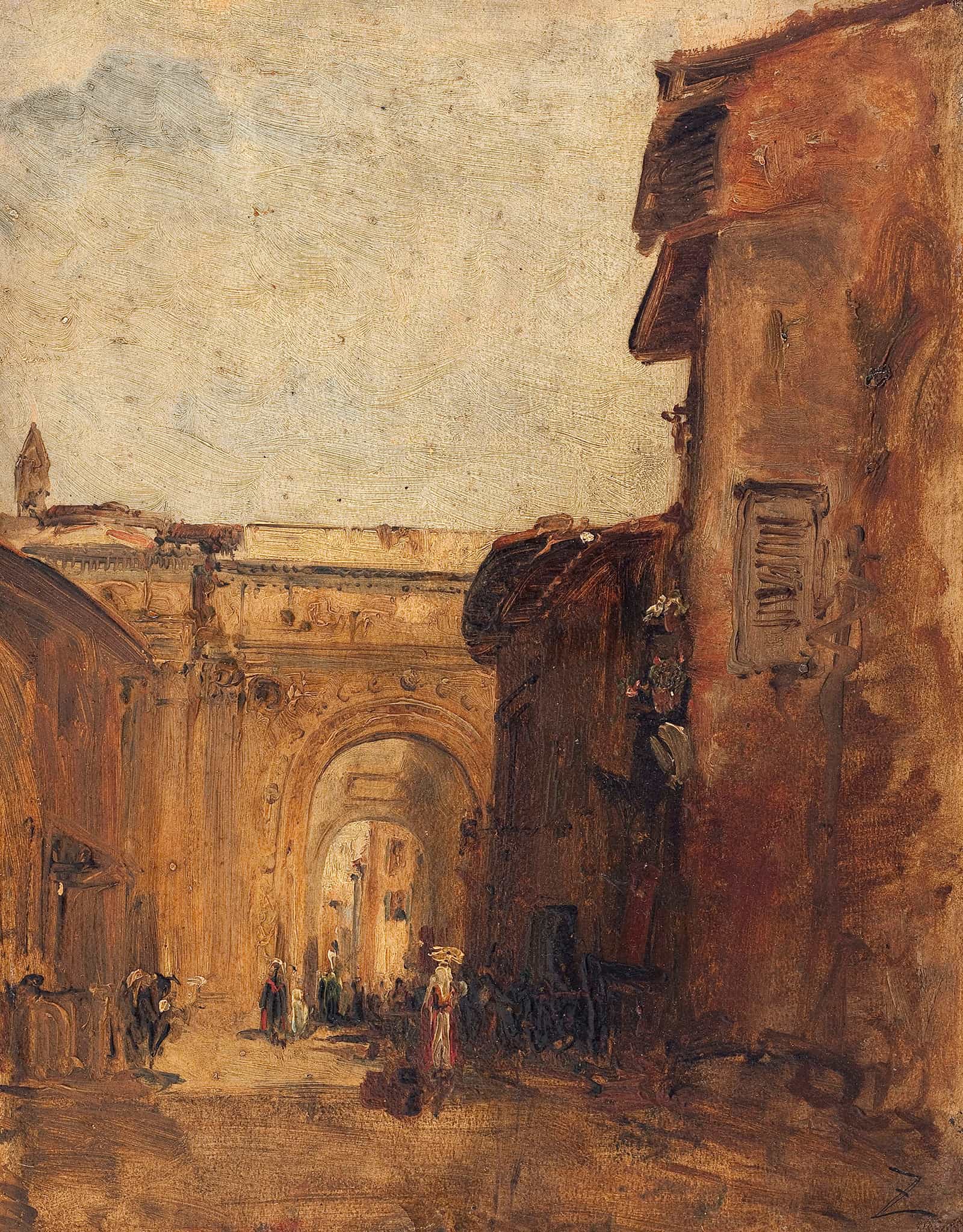 Une Rue A Florence by Felix Ziem
