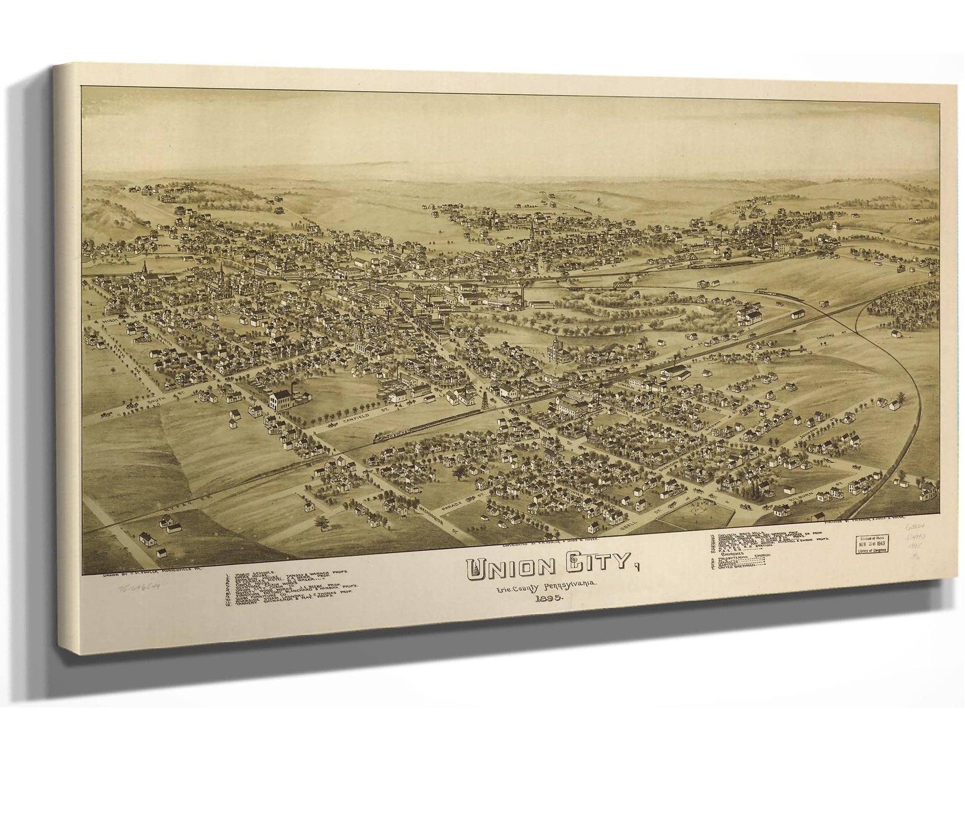 Union City Erie County Pennsylvania 1895  State Of Pennsylvania