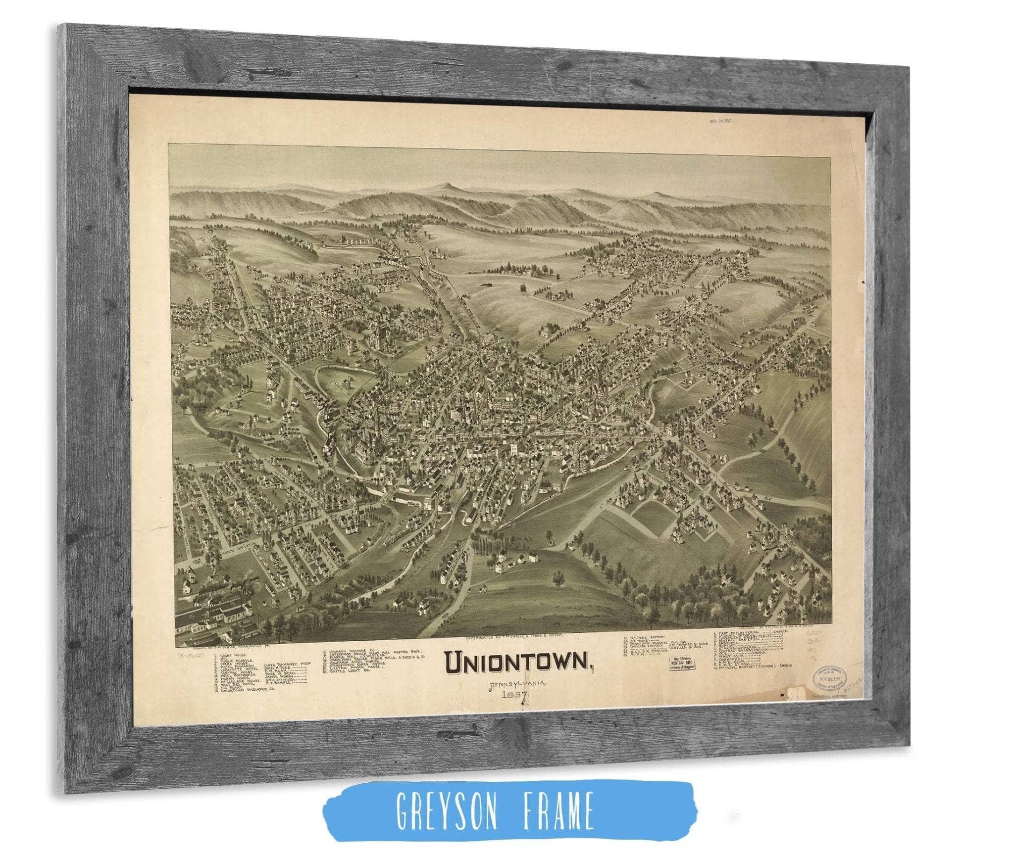 Uniontown Pennsylvania 1897 State of Pennsylvania