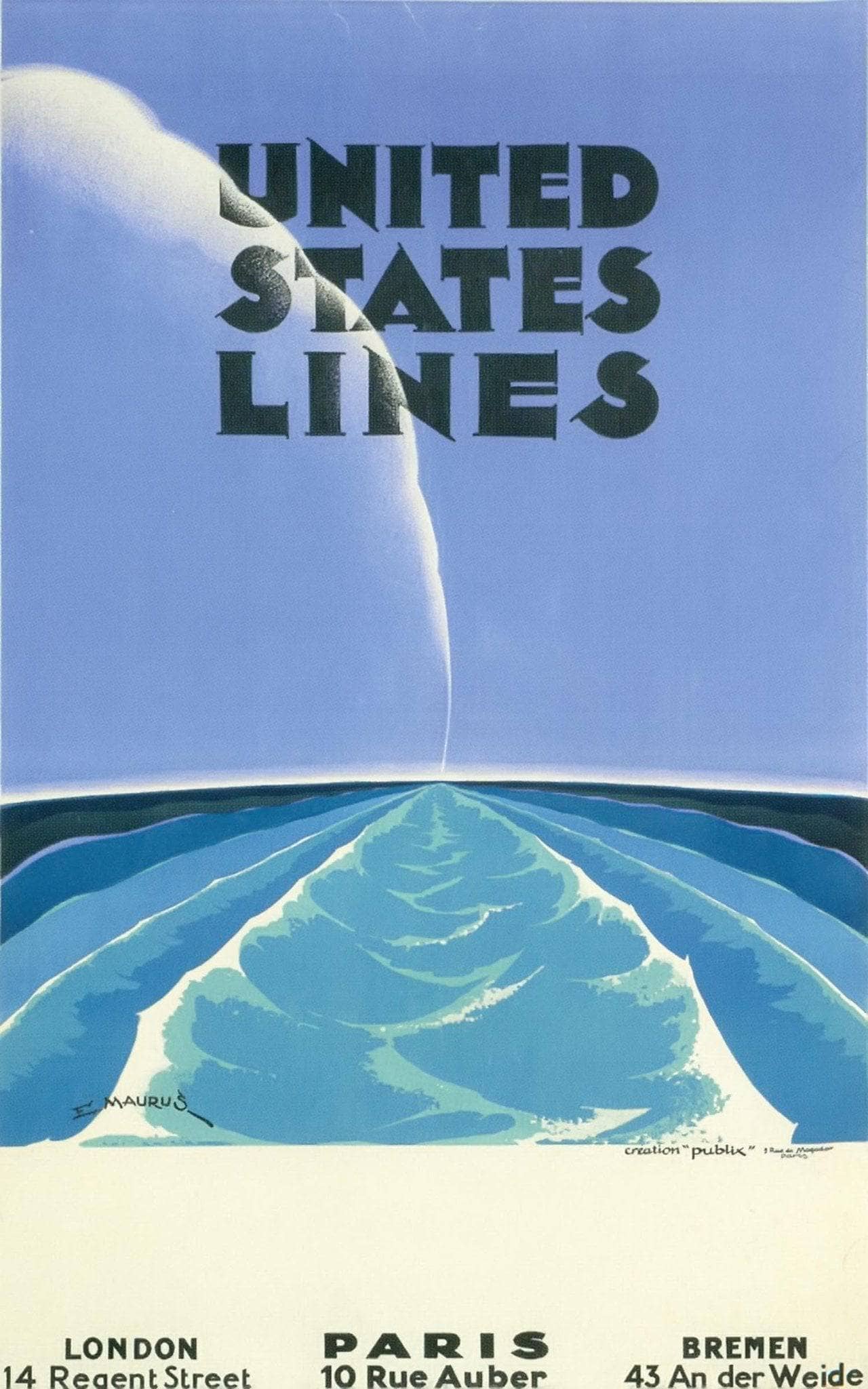 United States Lines - London - Paris - Bremen
