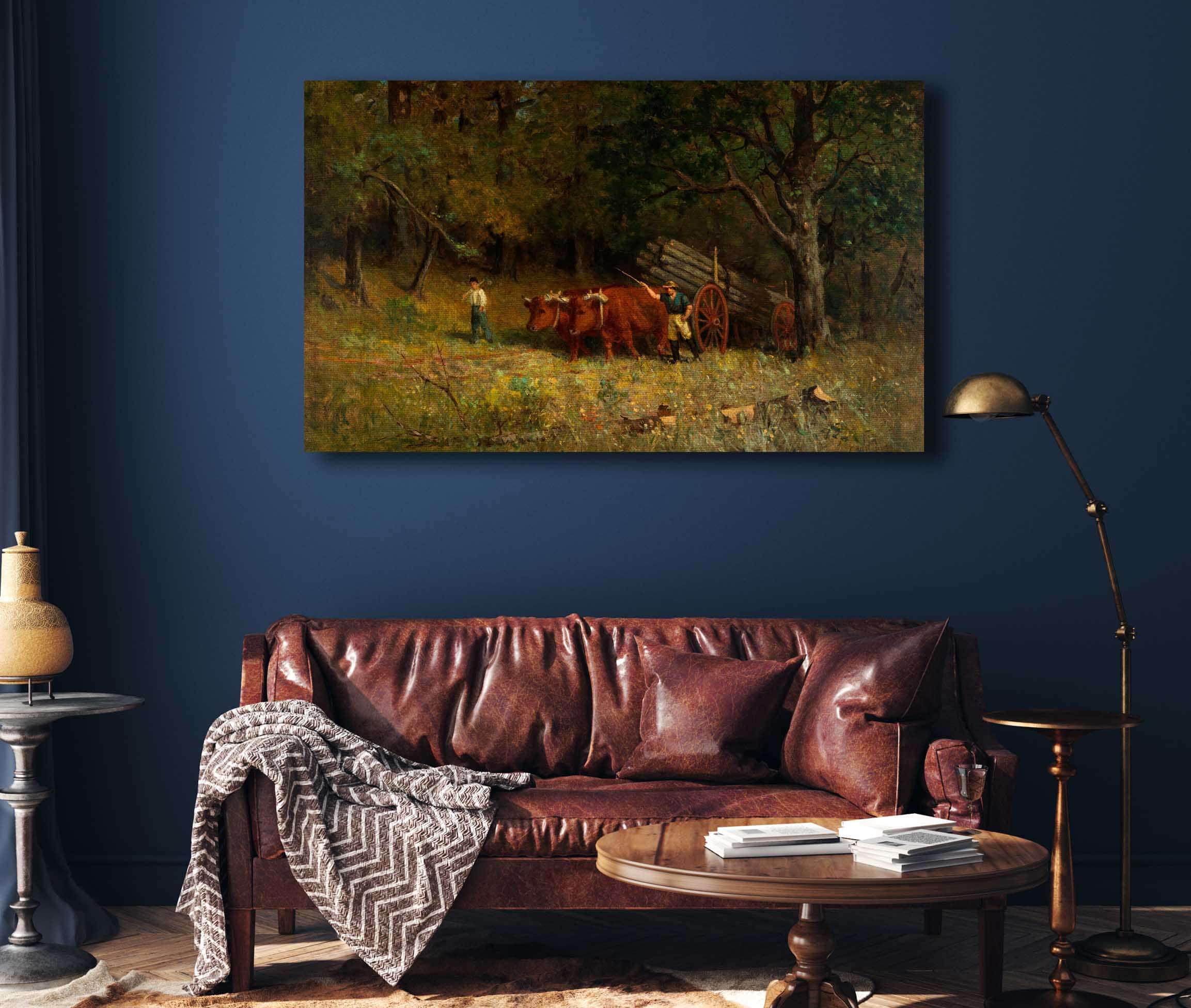 Untitled Boy And Man With Oxen by Edward Mitchell Bannister