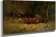 Untitled Boy And Man With Oxen by Edward Mitchell Bannister