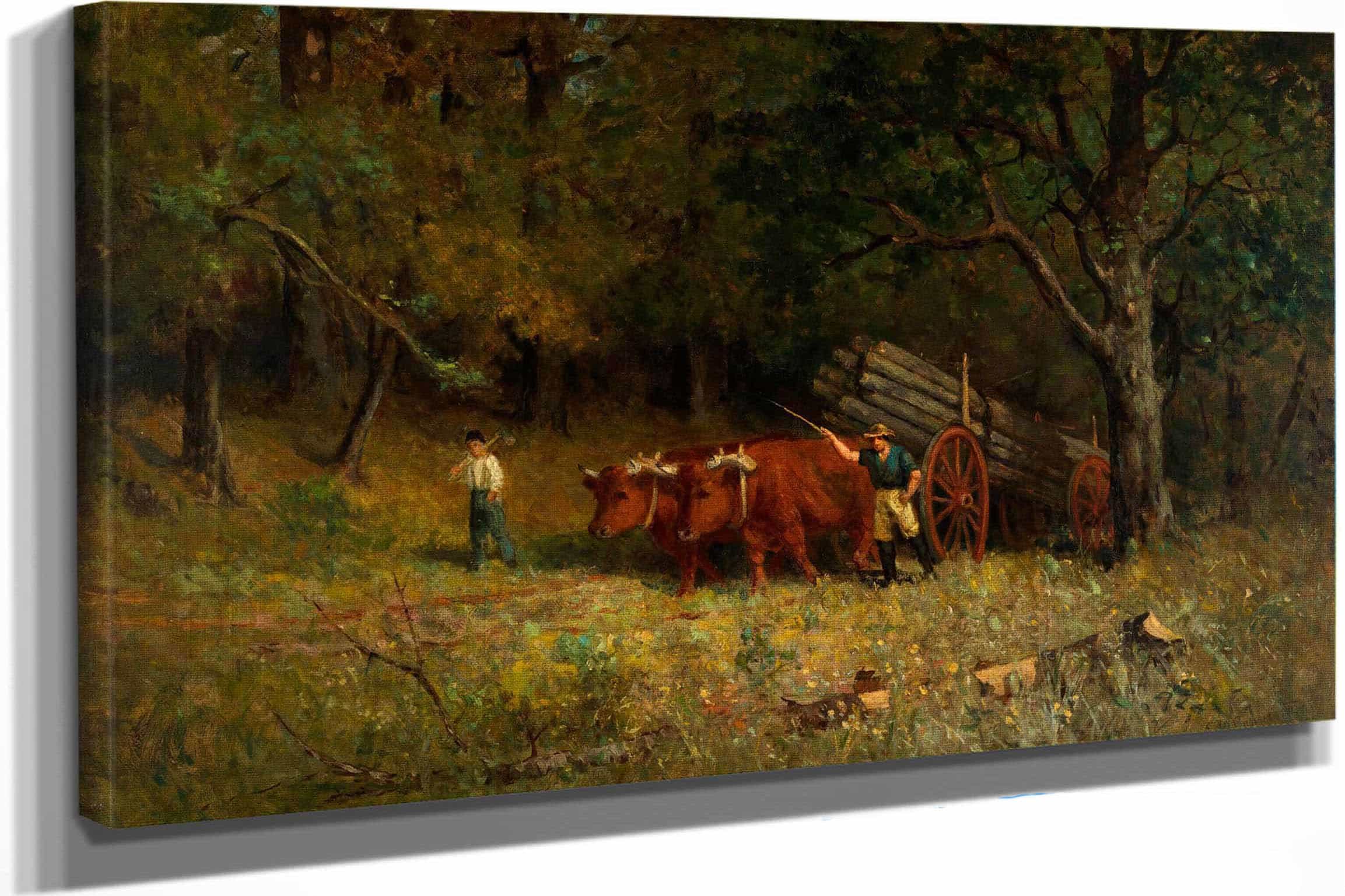 Untitled Boy And Man With Oxen by Edward Mitchell Bannister