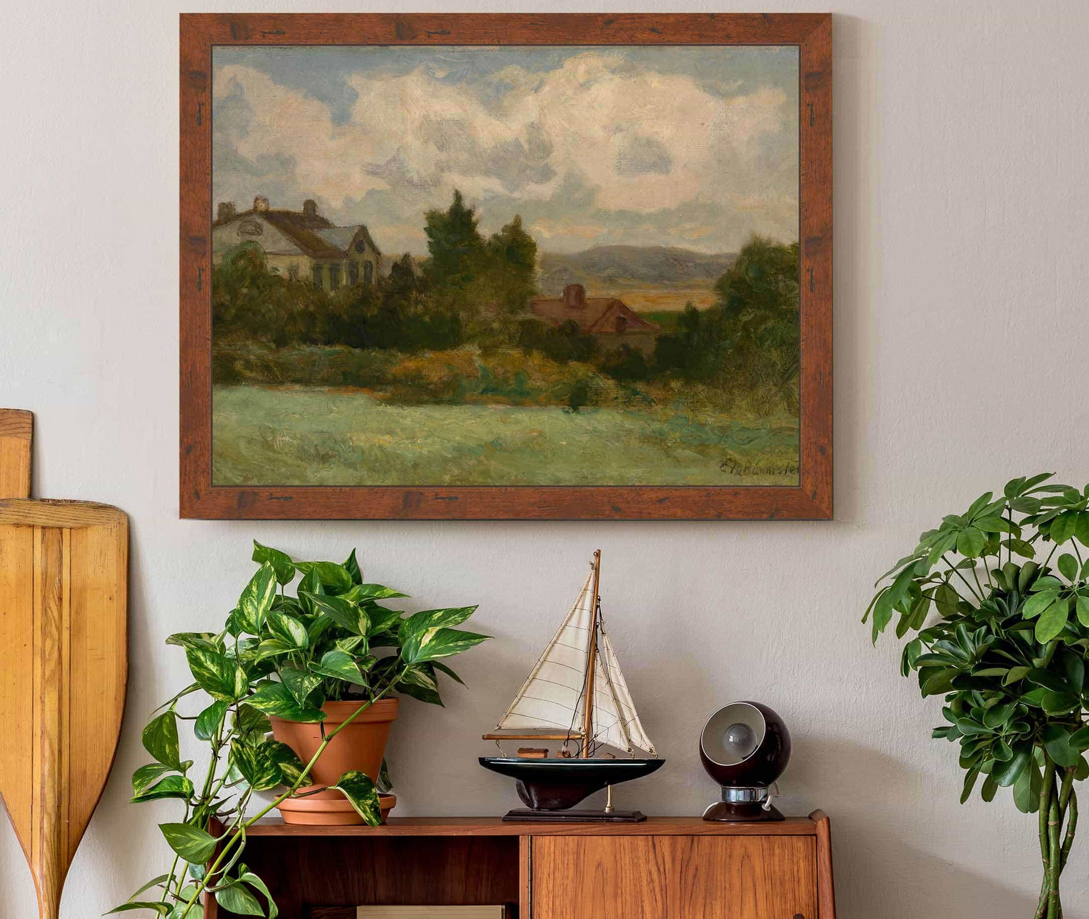 Untitled Houses And Trees by Edward Mitchell Bannister