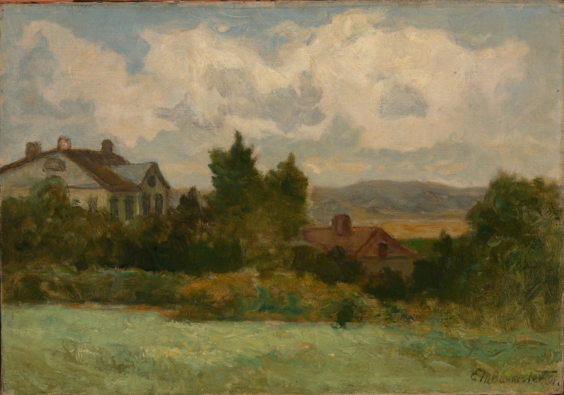 Untitled Houses And Trees by Edward Mitchell Bannister