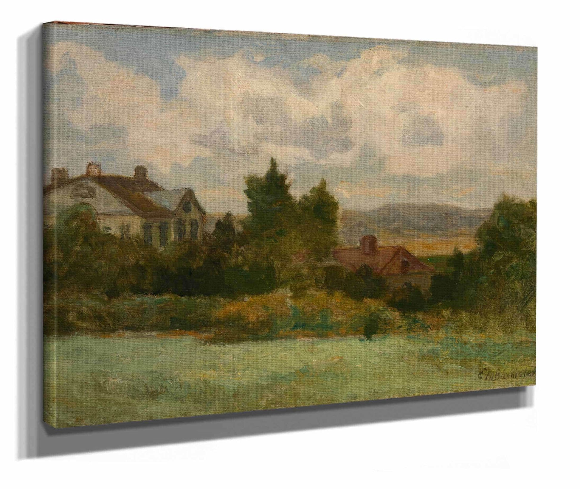 Untitled Houses And Trees by Edward Mitchell Bannister