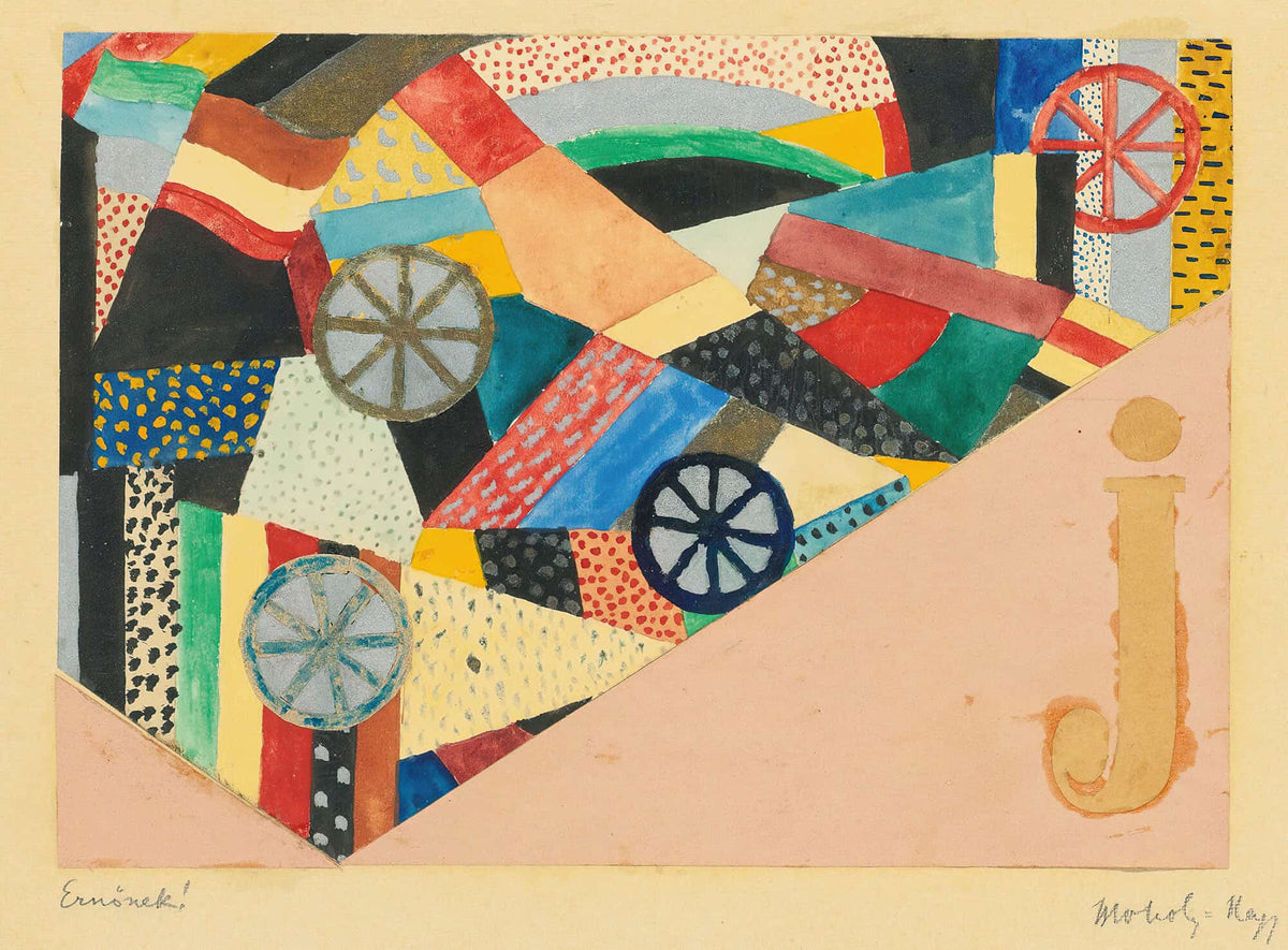 Untitled J Under Fields For Ernst Kallai by Laszlo Moholy Nagy