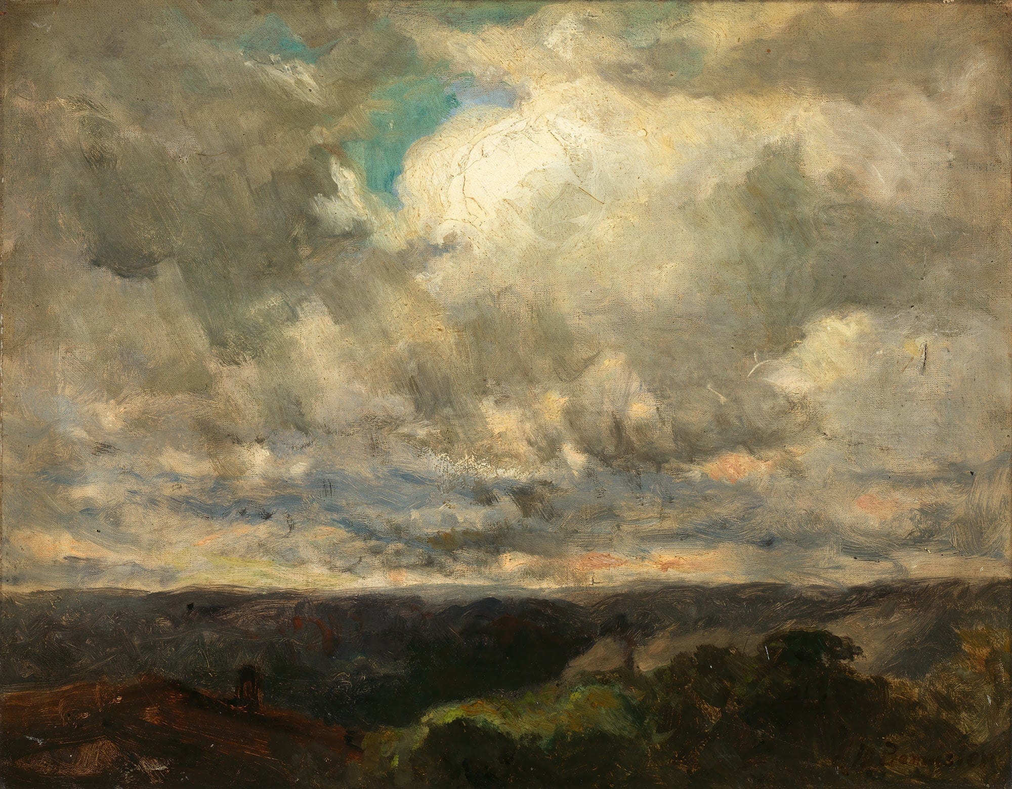 Untitled Landscape Cloudy Sky by Edward Mitchell Bannister