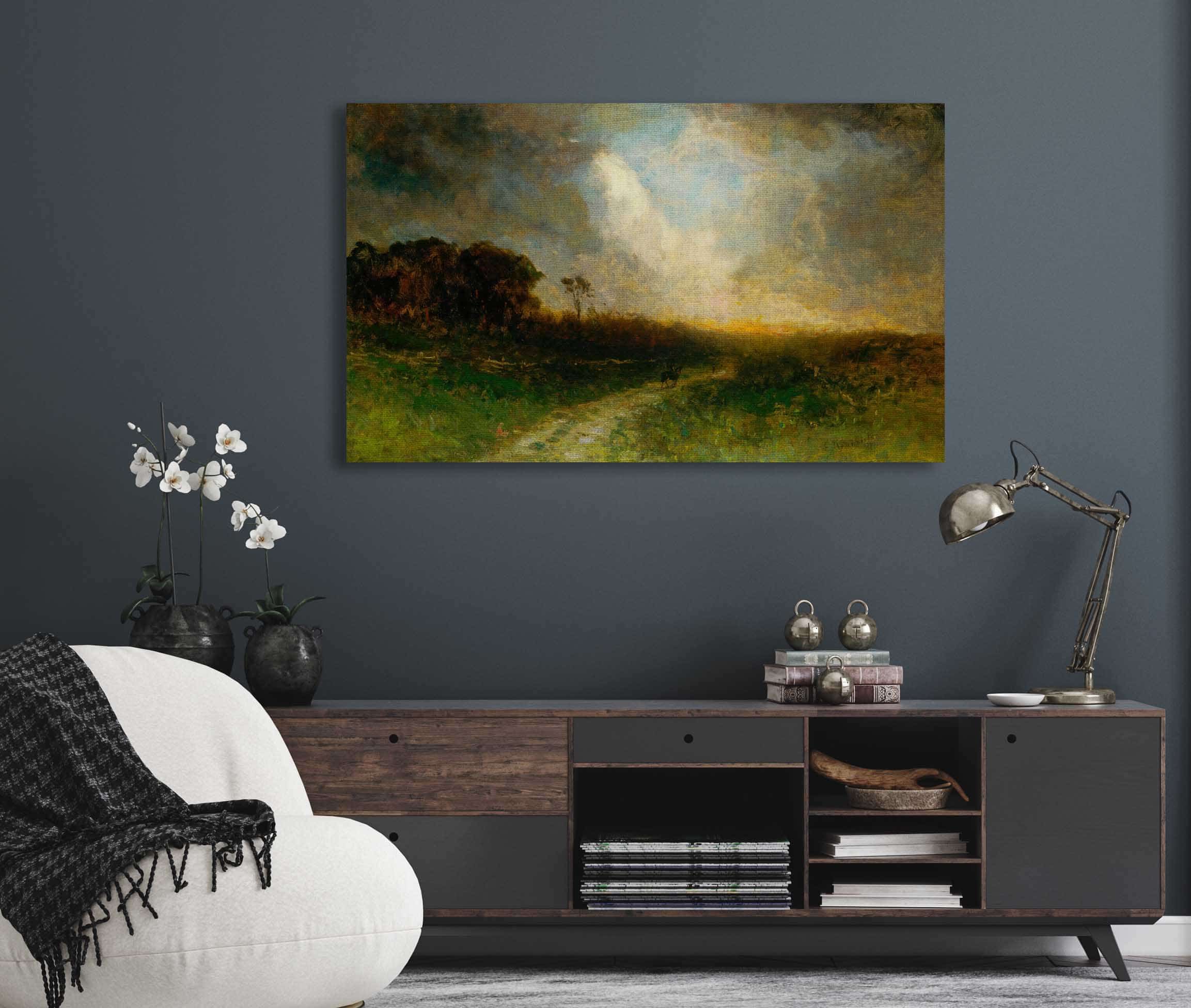 Untitled Landscape Man On Horse by Edward Mitchell Bannister