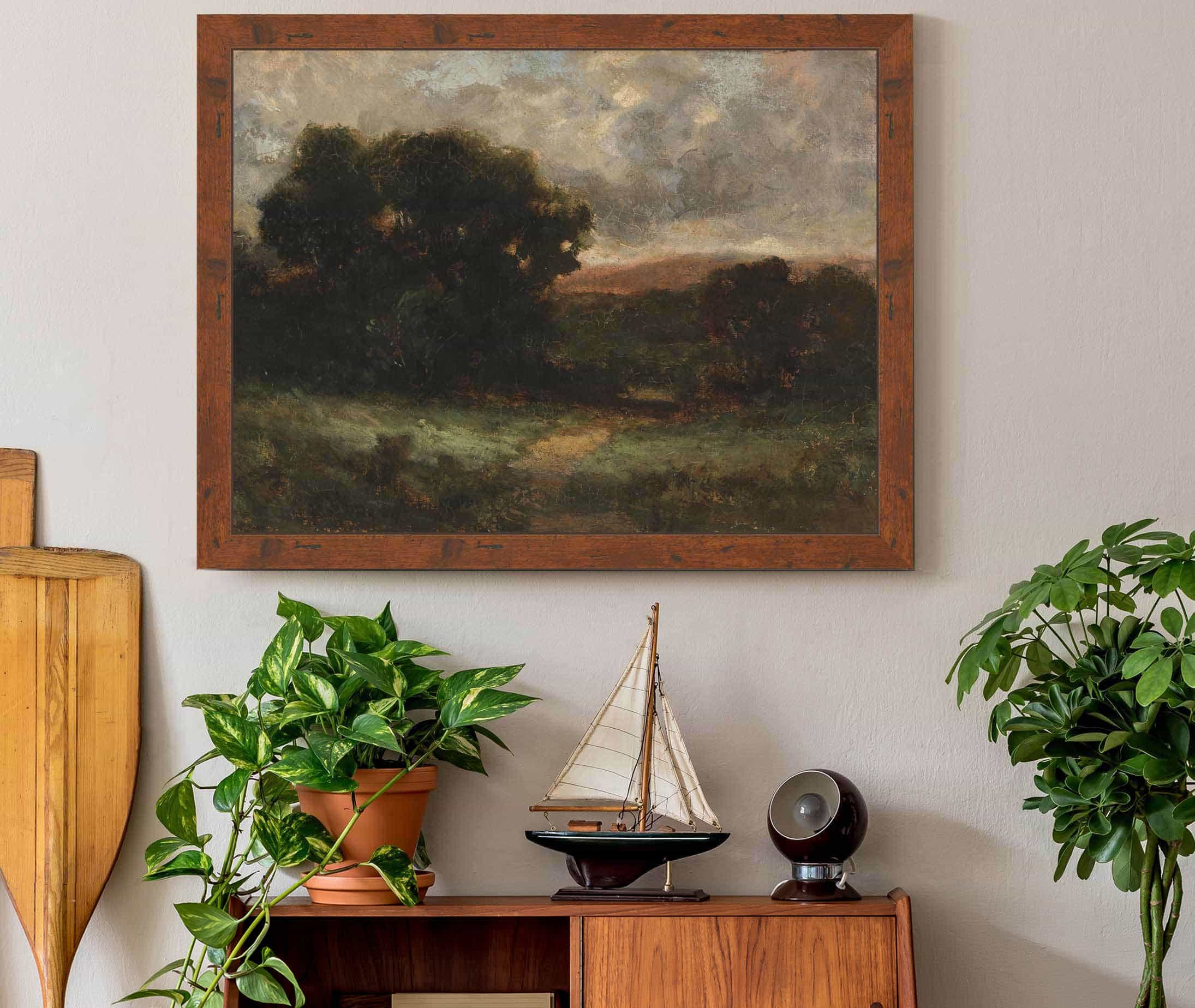 Untitled Landscape With Meadow And Trees by Edward Mitchell Bannister