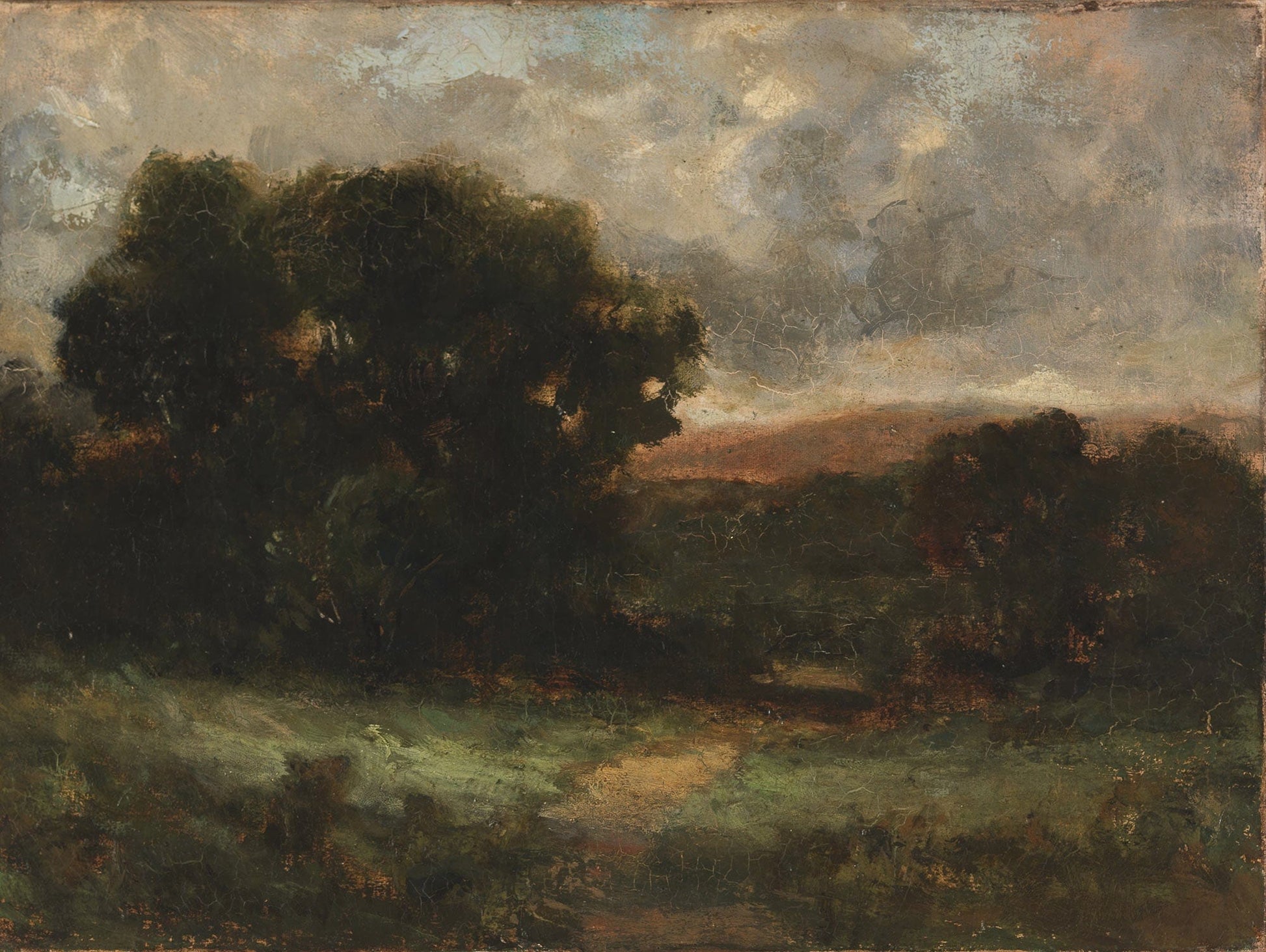 Untitled Landscape With Meadow And Trees by Edward Mitchell Bannister