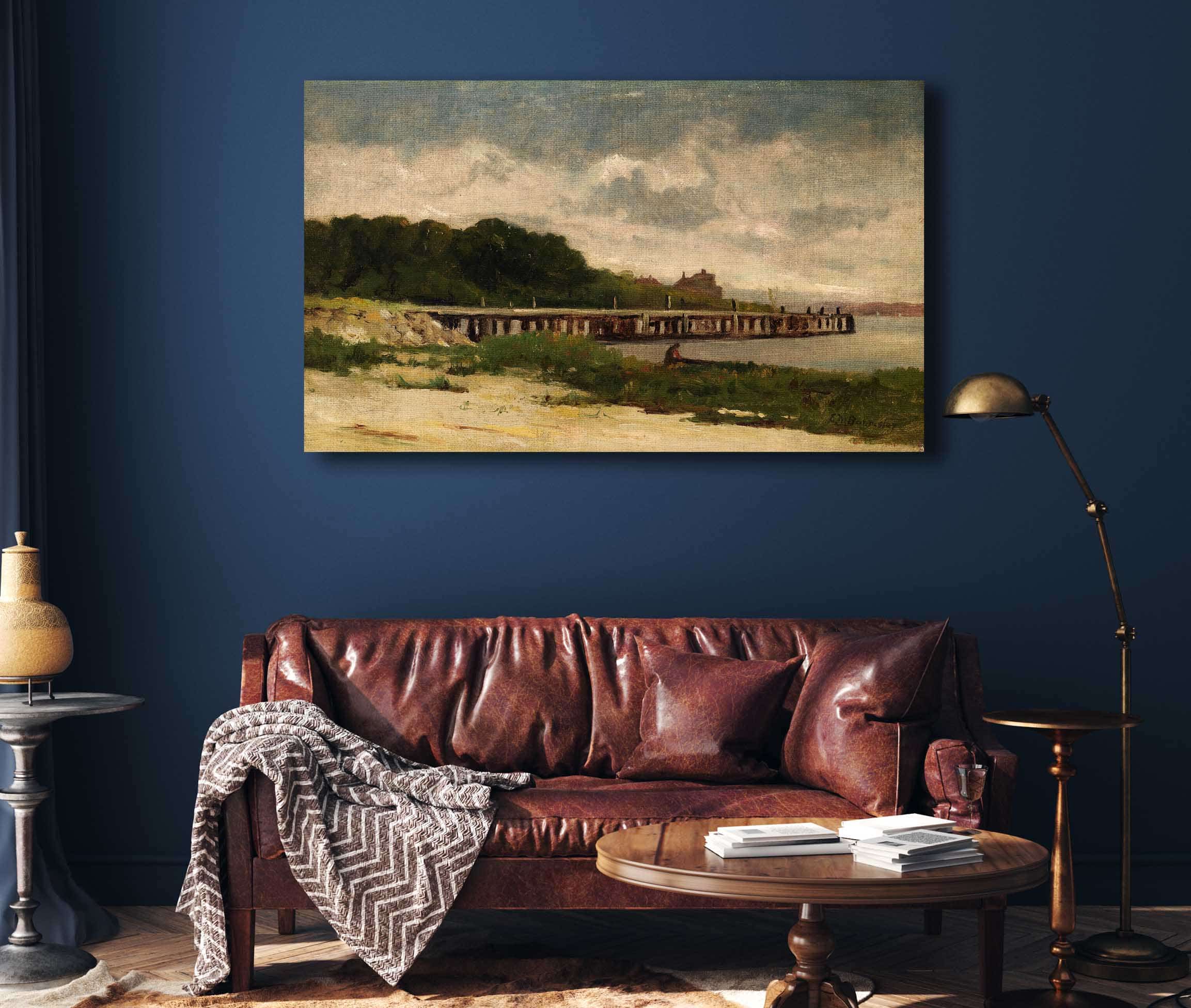 Untitled Landscape With Pier by Edward Mitchell Bannister