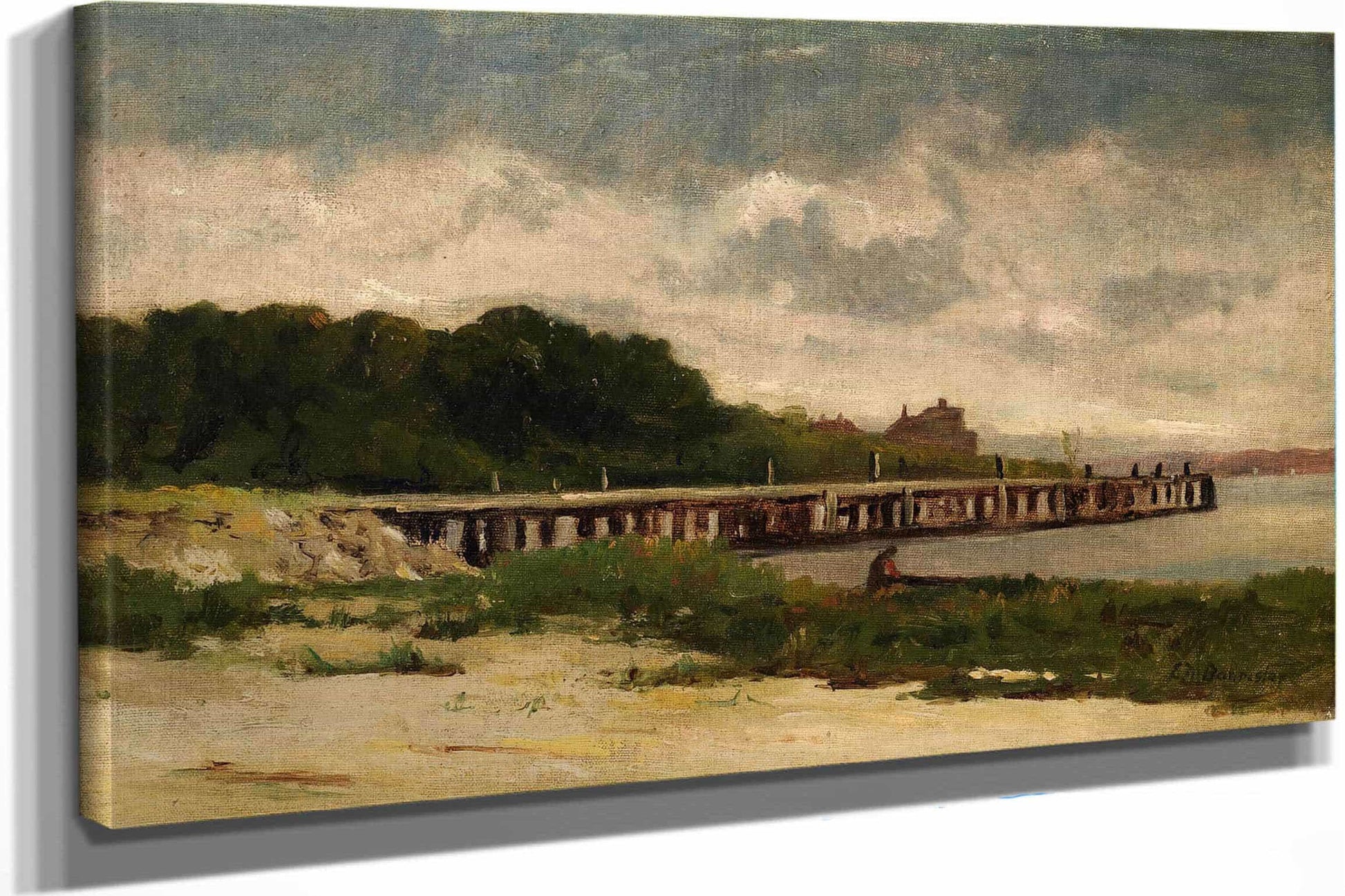 Untitled Landscape With Pier by Edward Mitchell Bannister