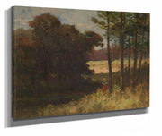 Untitled Landscape With Trees And Woman by Edward Mitchell Bannister