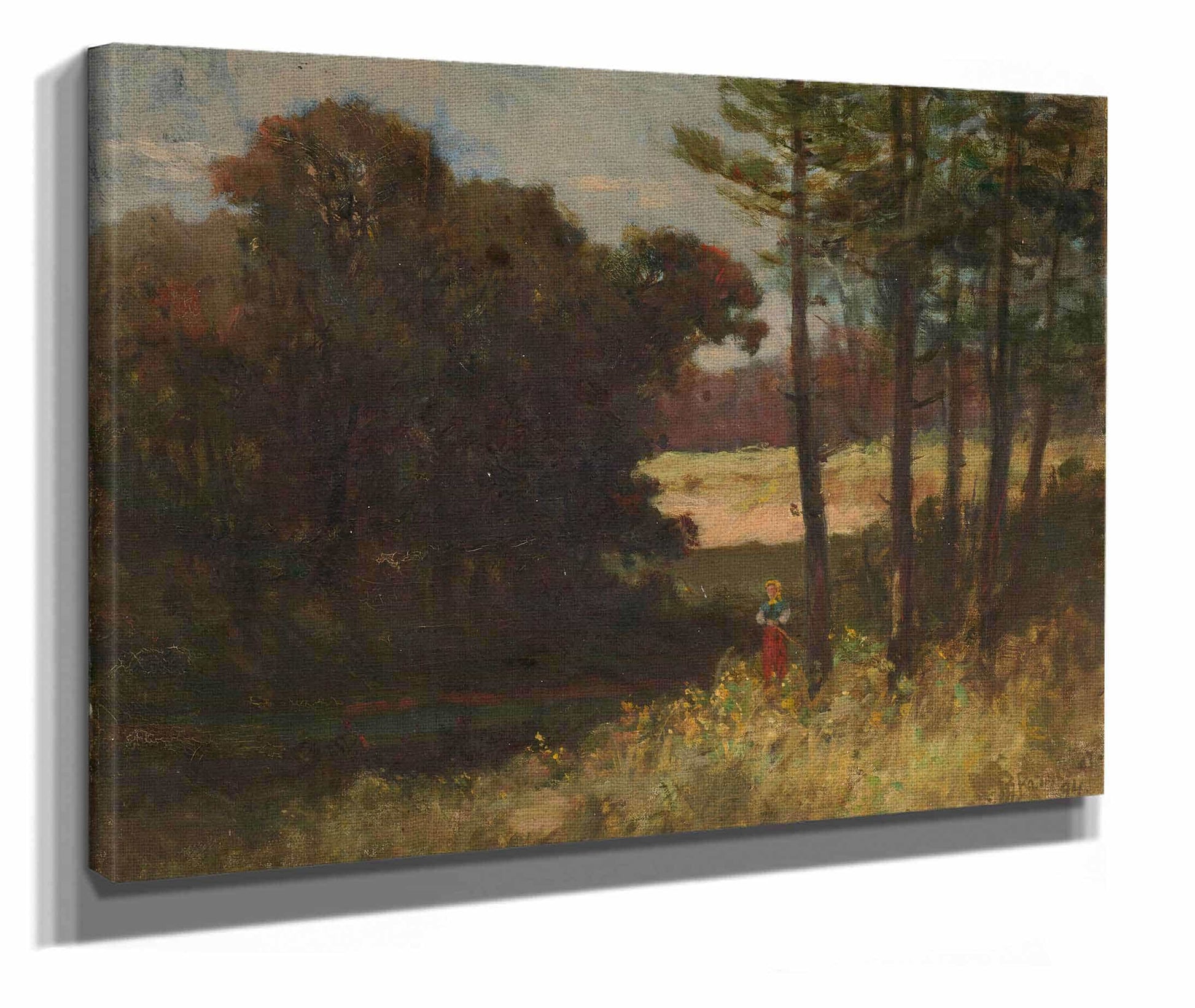 Untitled Landscape With Trees And Woman by Edward Mitchell Bannister