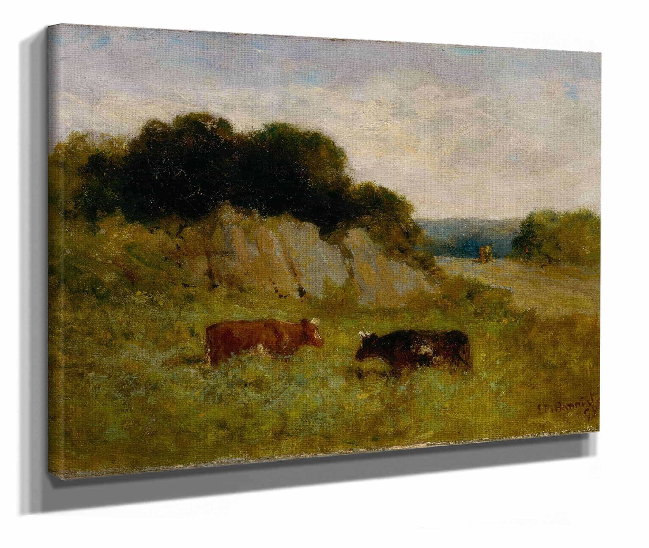 Untitled Landscape With Two Cows by Edward Mitchell Bannister
